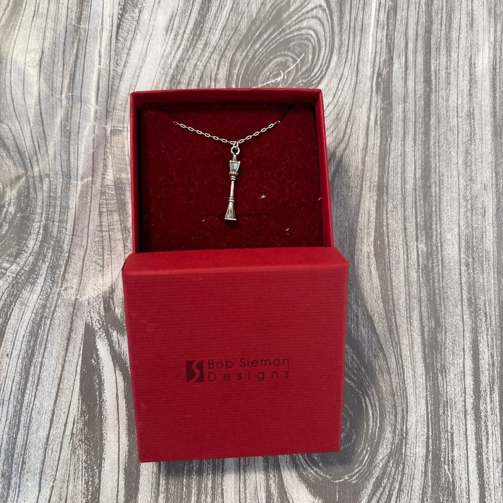 Rare 2000's Narnia Lamppost Necklace by Bob Siemon Designs– Original Box